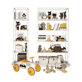 Racks with toys